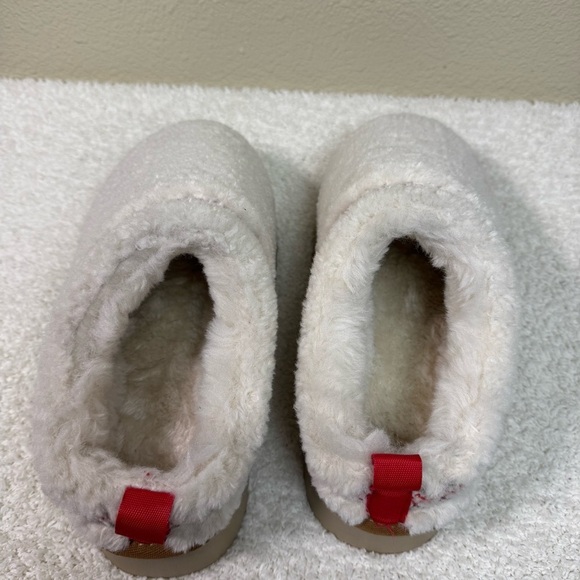 Sherpa Teddy Cream Platform Slippers Clogs EUC - Picture 8 of 11